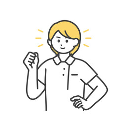 .医療従事者の表情とジェスチャーのイラスト素材