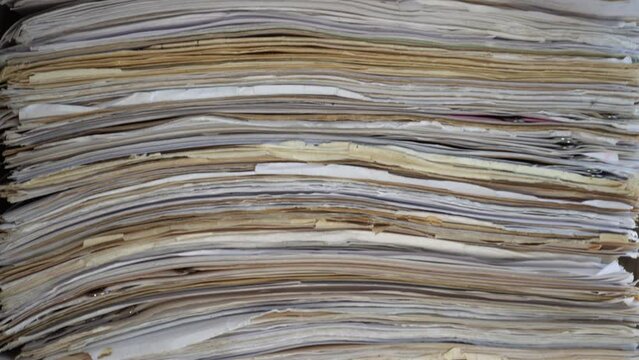 Paper waste. Printer white office documents
