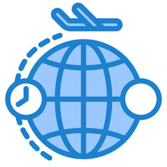 Auto update time blue style icon