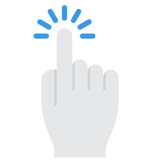 Touch screen flat style icon