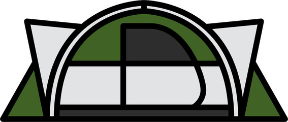 camping tent outline drawing