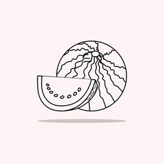 Watermelon illustration vector art design