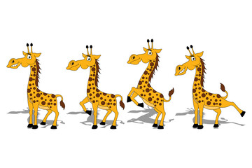 cute giraffe animal cartoon illustration