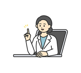 オンライン診療のイメージイラスト素材