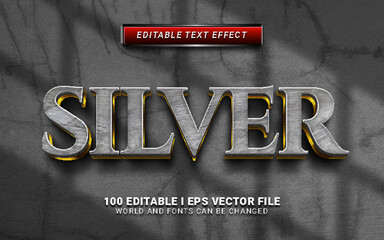 silver text effect