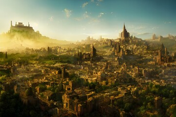 Sun rises on an ancient, powerful city..