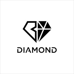 Fototapeta premium Diamond With Letter B logo design Template