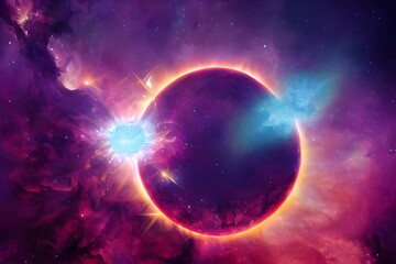 Obraz na płótnie Canvas A massive supernova explodes in space.