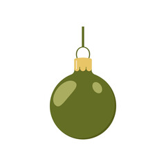 Christmas, great design for any purpose. Vector illustration of the celebration. Green Ball