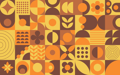 Colorful Abstract NEO Geometric Backgrounds. Geometric Seamless Pattern in NEO GEO Design Style.