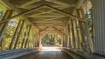 Thomas Creek Hannah Covered Bridge in Linn County, Oregon, United States	