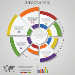 Obraz premium Business pie chart infographic