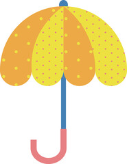 Cartoon Open Umbrella Element 