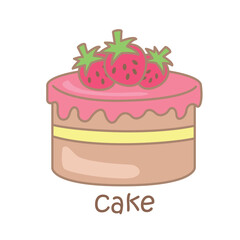 Alphabet C For Cake Illustration Vector Clipart