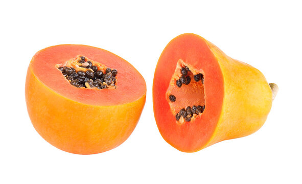 ripe papaya on transparent png