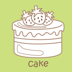 Alphabet C For Cake Digital Stamp