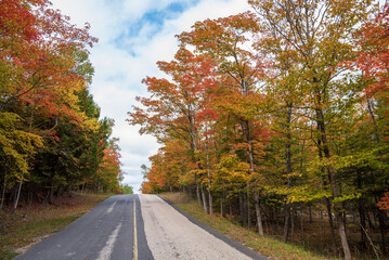 Fototapeta premium Colorful Fall on Washington Island, Door County, Wisconsin