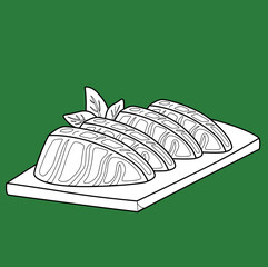 Sushi Japanese Food Digital Stamp