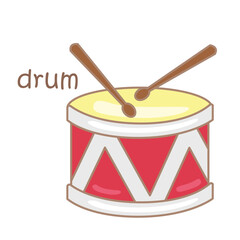 Obraz na płótnie Canvas Alphabet D For Drum Illustration Vector Clipart