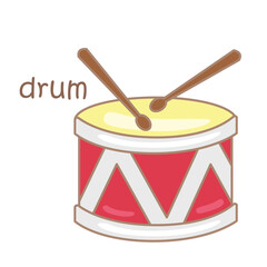 Alphabet D For Drum Illustration Vector Clipart