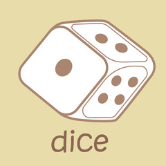 Alphabet D For Dice Digital Stamp