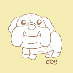 Alphabet D For Dog Digital Stamp