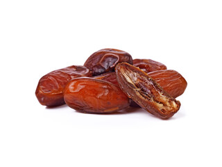 Palm dates on the white background