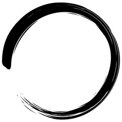 Enso Zen Circle Brush Stroke Vector Illustration