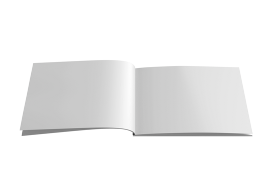 Magazine isolated on grey to replace your design with transparent mockup vector. PNG	