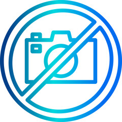 No camera outline icon