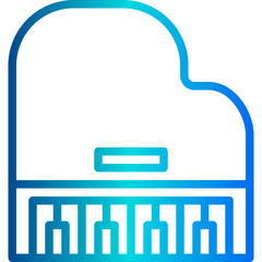 Piano outline icon