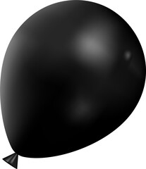 Fototapeta na wymiar Black Balloon Illustration