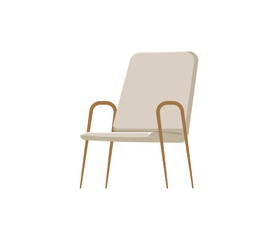 Cosy armchair in flat cartoon style vector eps10