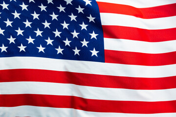 Obraz premium Close up of American flag background