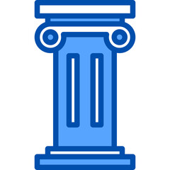 Column blue outline icon