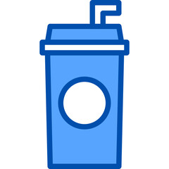 Drink blue outline icon
