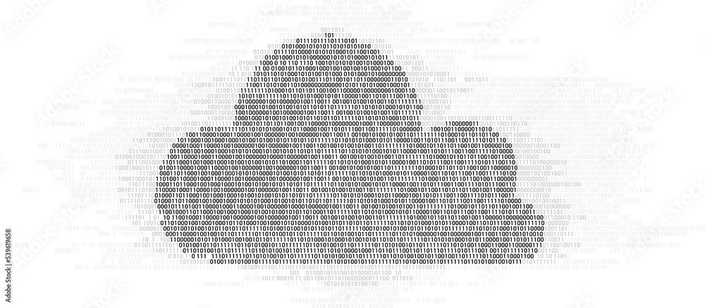 Fototapete Cloud computing data transformation from pixel. Concept of cloud server, Storage and data