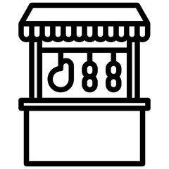 Food stall outline icon
