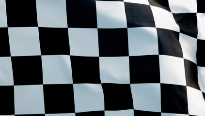 Close up of checkered flag background