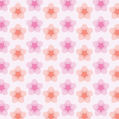 seamless pattern with pink flowers