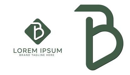 Flat Letter B Initial based icon logo design