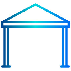 Tent outline icon