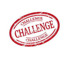 Challenge grunge rubber stamp. illustration on white background. Business concept challenge stamp pictogram.