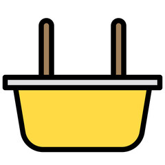 Shopping cart blue outline icon