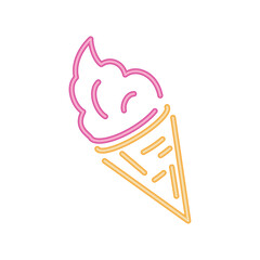 ice cream neon food