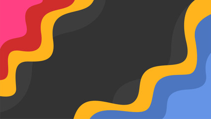 Abstract Vector Background. Colorful Wallpaper backgrounds with waving abstract shapes. Suitable for wallpapers and various designs such as templates, posters, banners and others