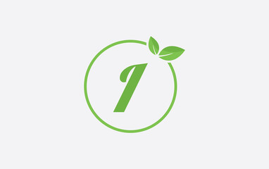 Fresh nature and healthy leaf logo design image with the letter and alphabets. Green leaf and eco logo icon design