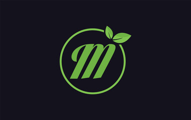 Fresh nature and healthy leaf logo design image with the letter and alphabets. Green leaf and eco logo icon design