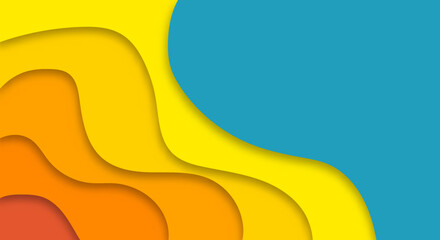 Cover or Flyer Template with 3D Abstract Paper Cut in Carving Art Style Background with Copy Space for Text or Message