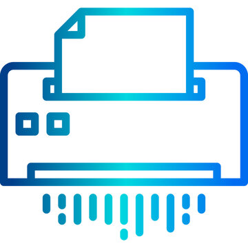 blue printer shredding paper clip art preview